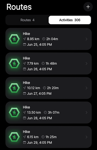 A recorded activity with its trace and statistics